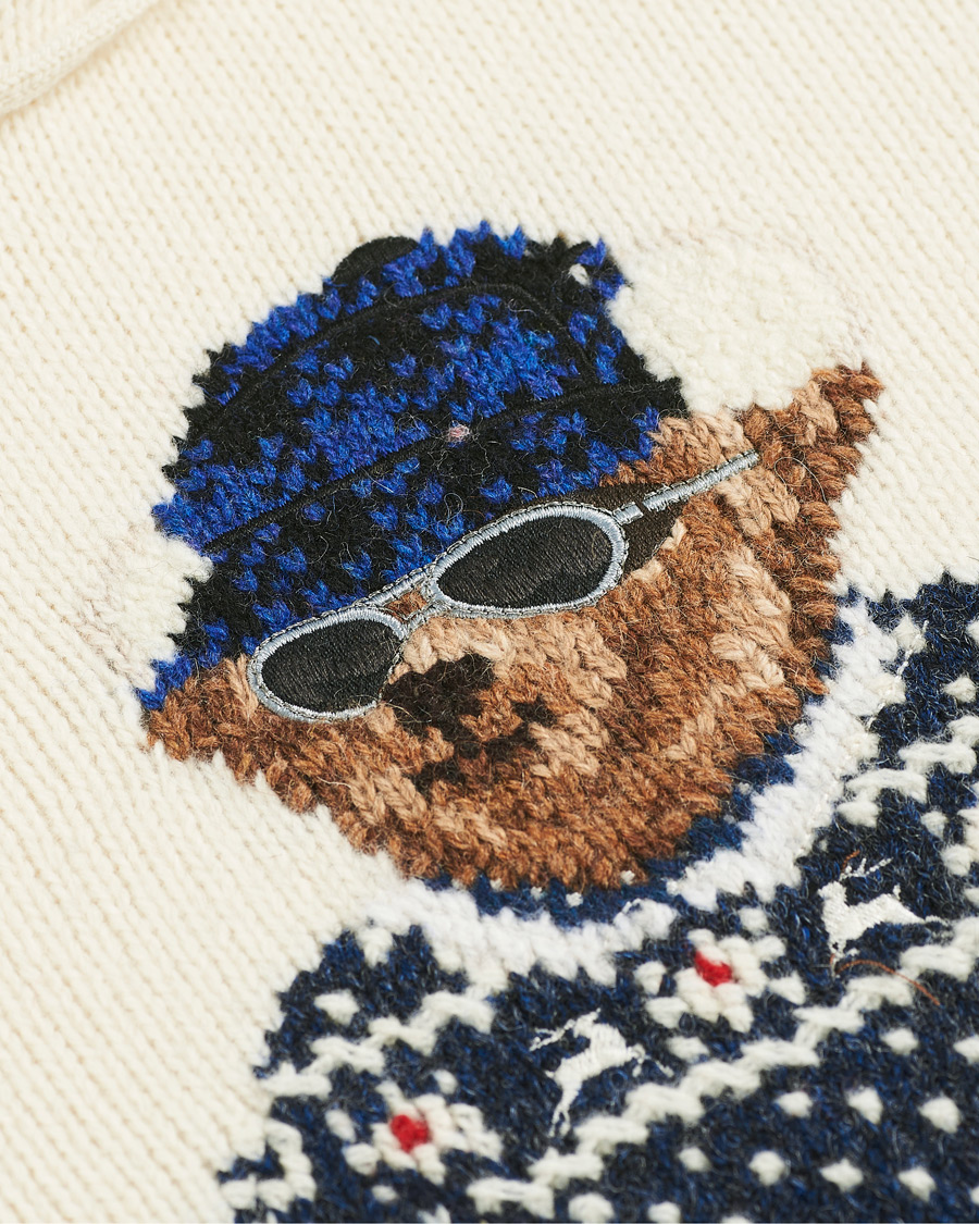 Herren | Pullover | Polo Ralph Lauren | Ski Bear Knitted Hoodie Cream
