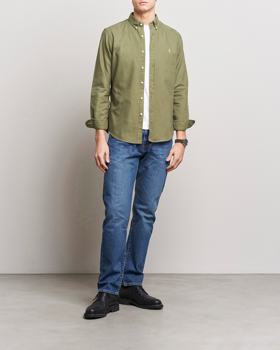 Herren | Freizeithemden | Polo Ralph Lauren | Slim Fit Garment Dyed Oxford Defender Green