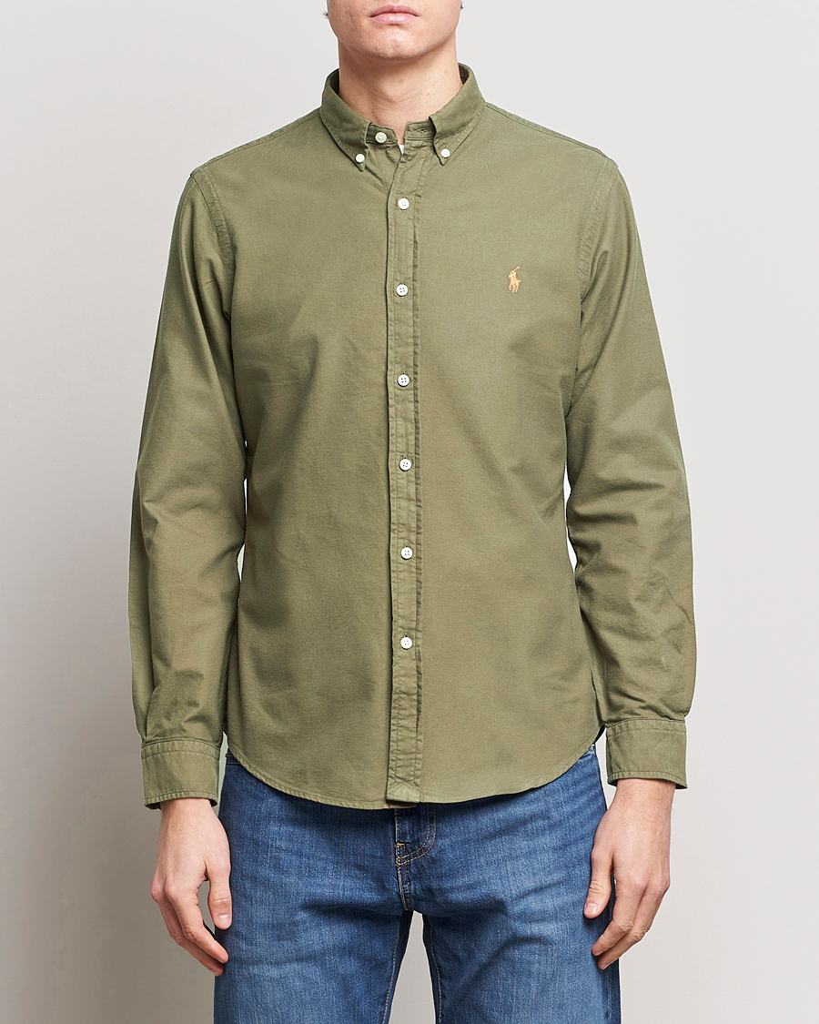 Herren | Oxfordhemden | Polo Ralph Lauren | Slim Fit Garment Dyed Oxford Defender Green