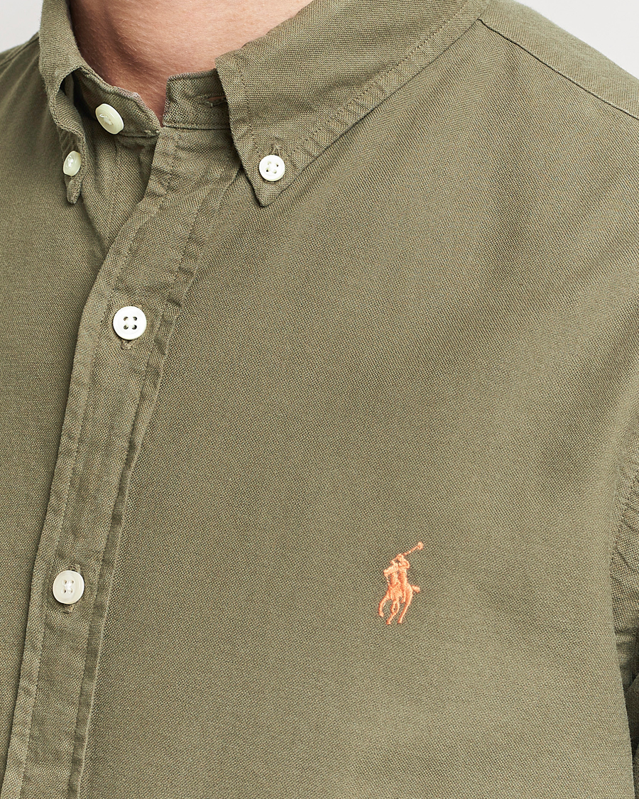 Herren | Hemden | Polo Ralph Lauren | Slim Fit Garment Dyed Oxford Defender Green