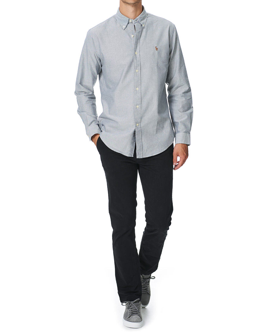 Herren | Hemden | Polo Ralph Lauren | Custom Fit Oxford Button Down Shirt Slate