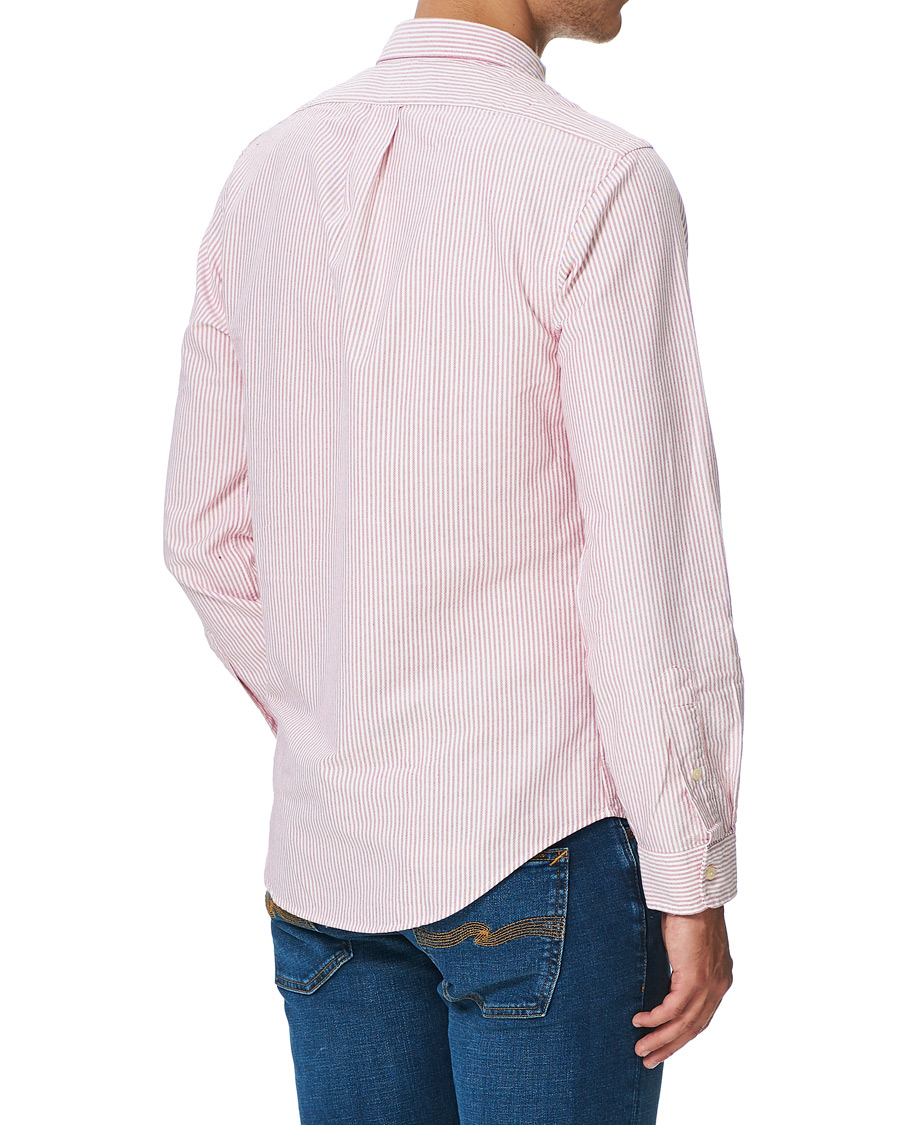 Herren | Hemden | Polo Ralph Lauren | Slim Fit Striped Oxford Shirt Burgundy/White