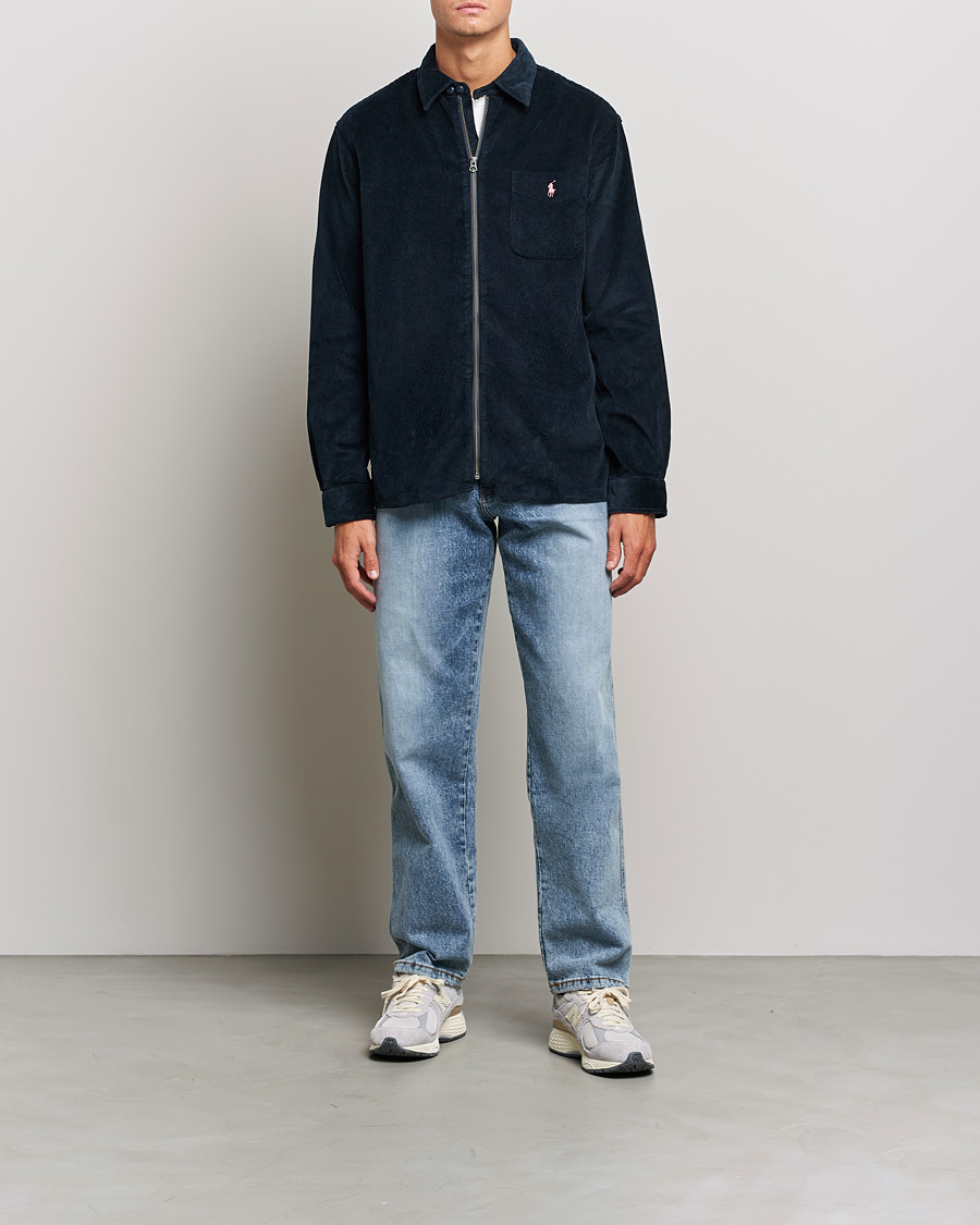 Herren | Hemden | Polo Ralph Lauren | Corduroy Full Zip Overshirt Navy