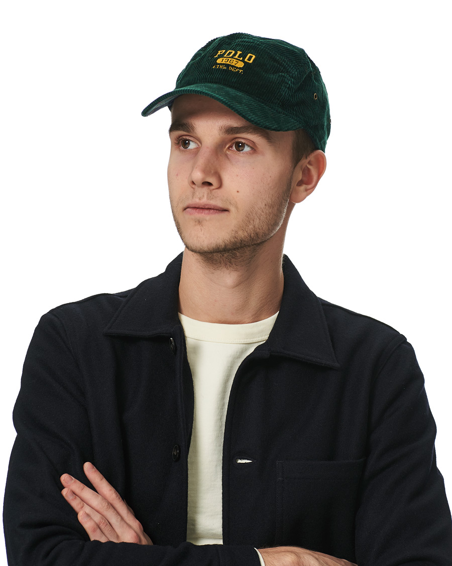 Herren | Polo Ralph Lauren Logo Corduroy Cap College Green | Polo Ralph Lauren | Logo Corduroy Cap College Green