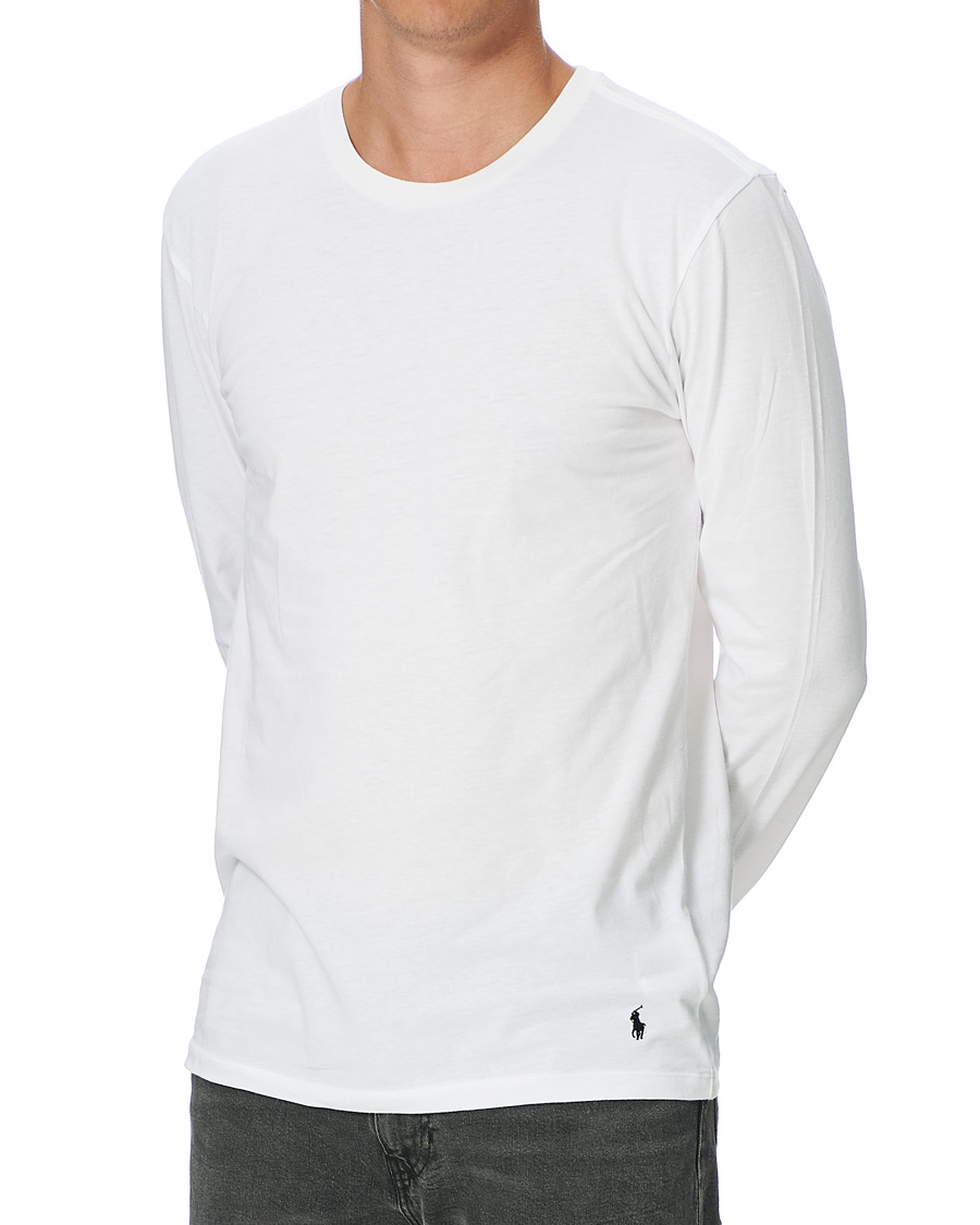 Herren | T-Shirts | Polo Ralph Lauren | 3-Pack Long Sleeve Tee White/Black/Heather