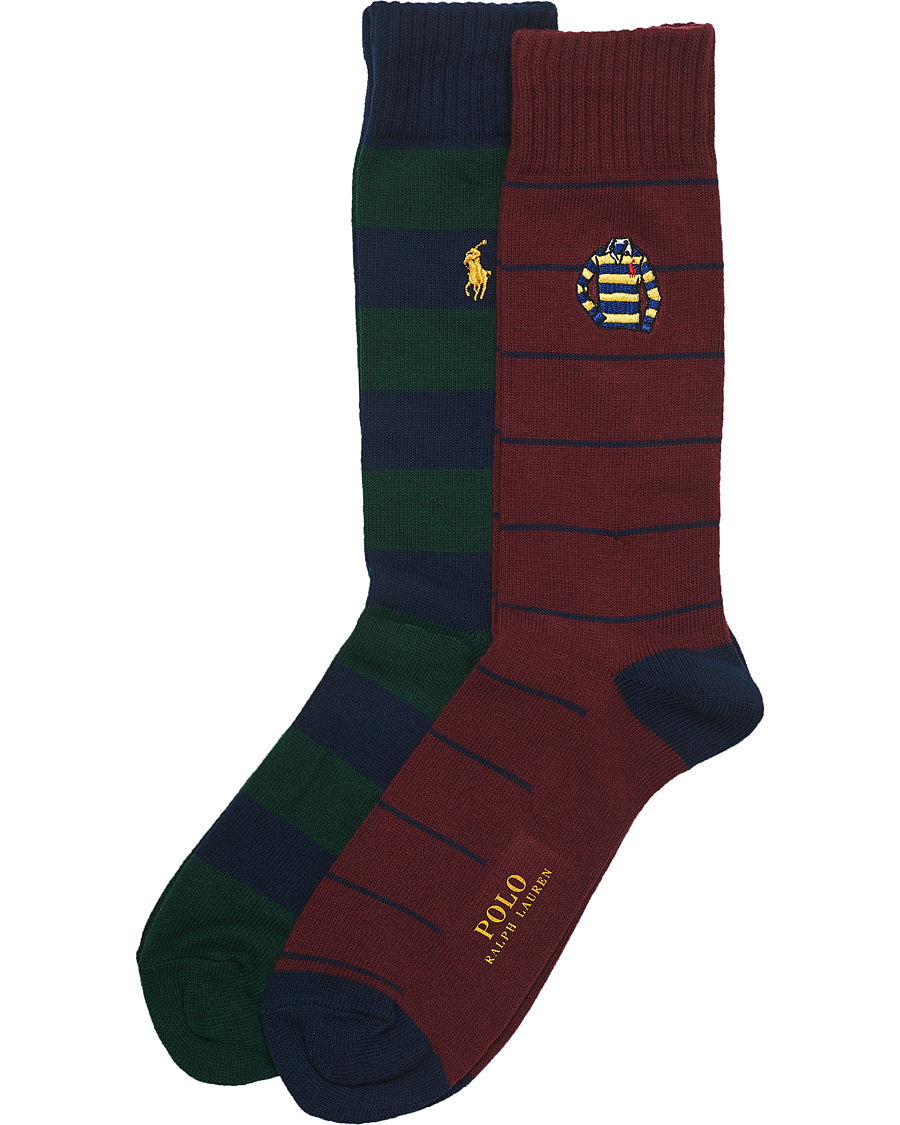 Herren | Unterwäsche | Polo Ralph Lauren | 2-Pack Embroidered Rugby Shirt Socks Wine