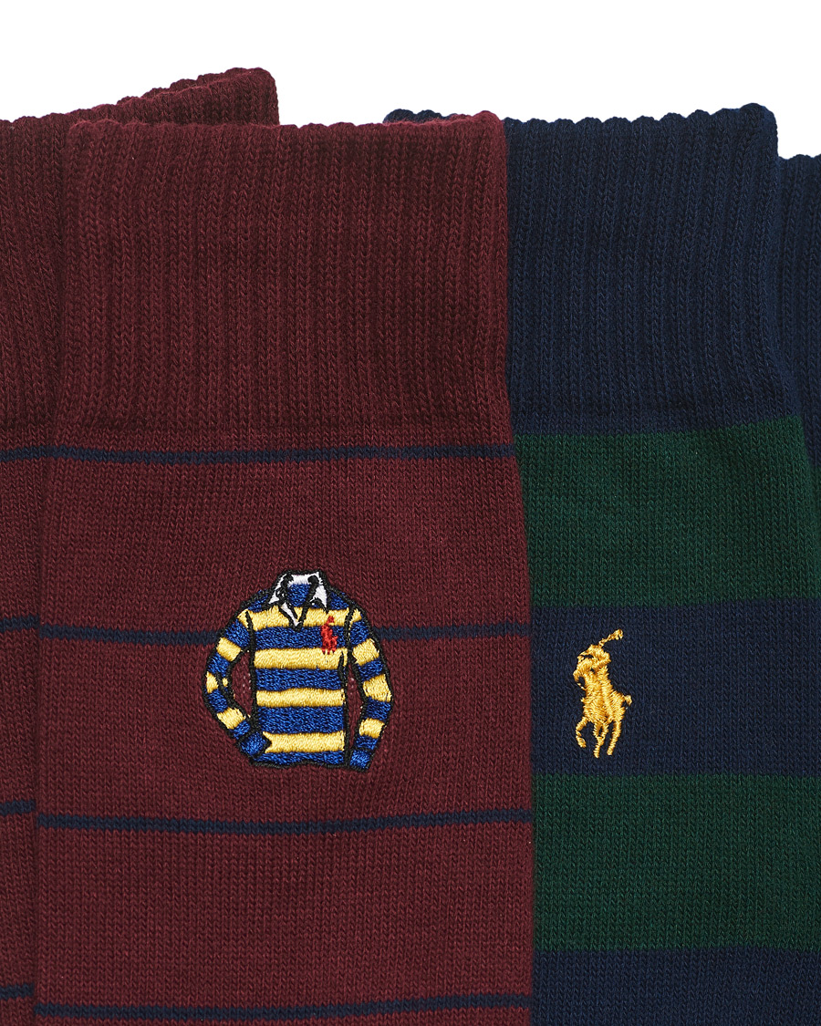 Herren | Unterwäsche | Polo Ralph Lauren | 2-Pack Embroidered Rugby Shirt Socks Wine
