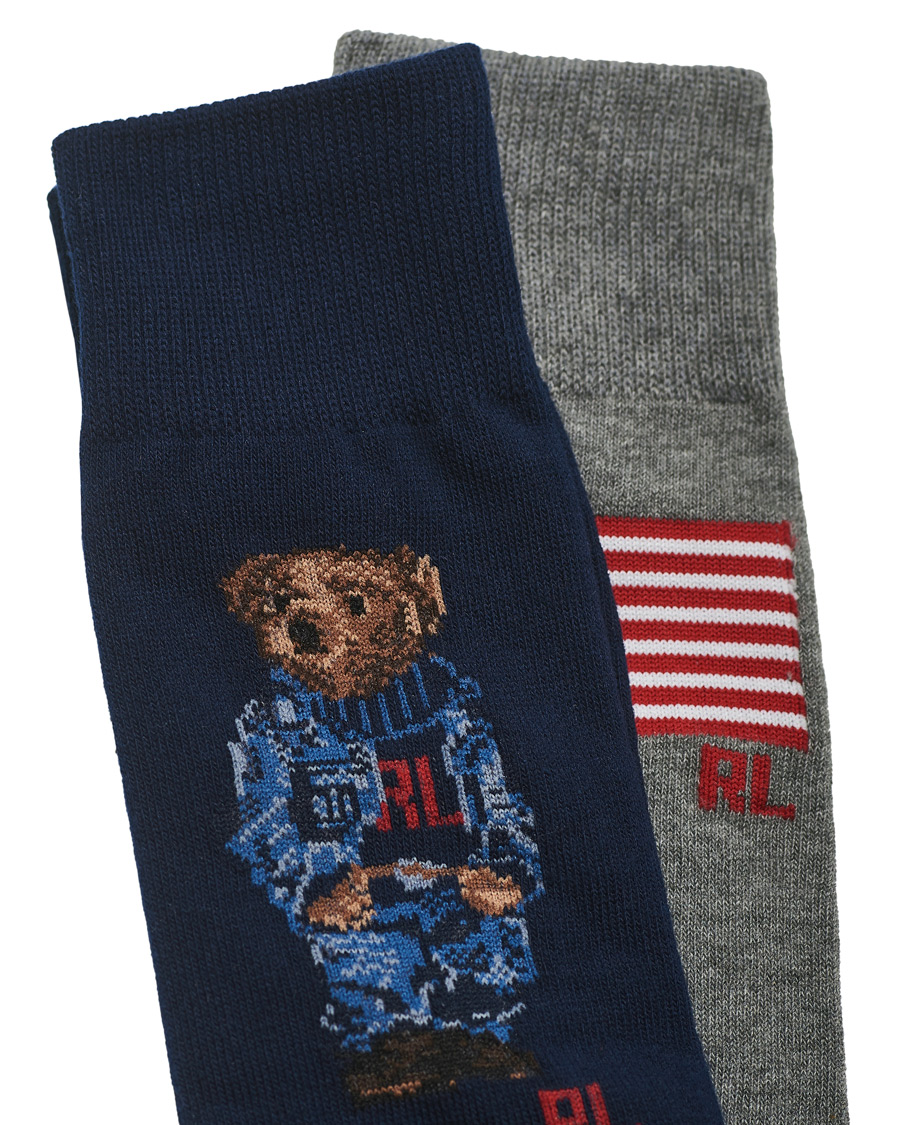 Herren | Unterwäsche | Polo Ralph Lauren | 2-Pack Bear Stripe Socks RL Bear/US Flag