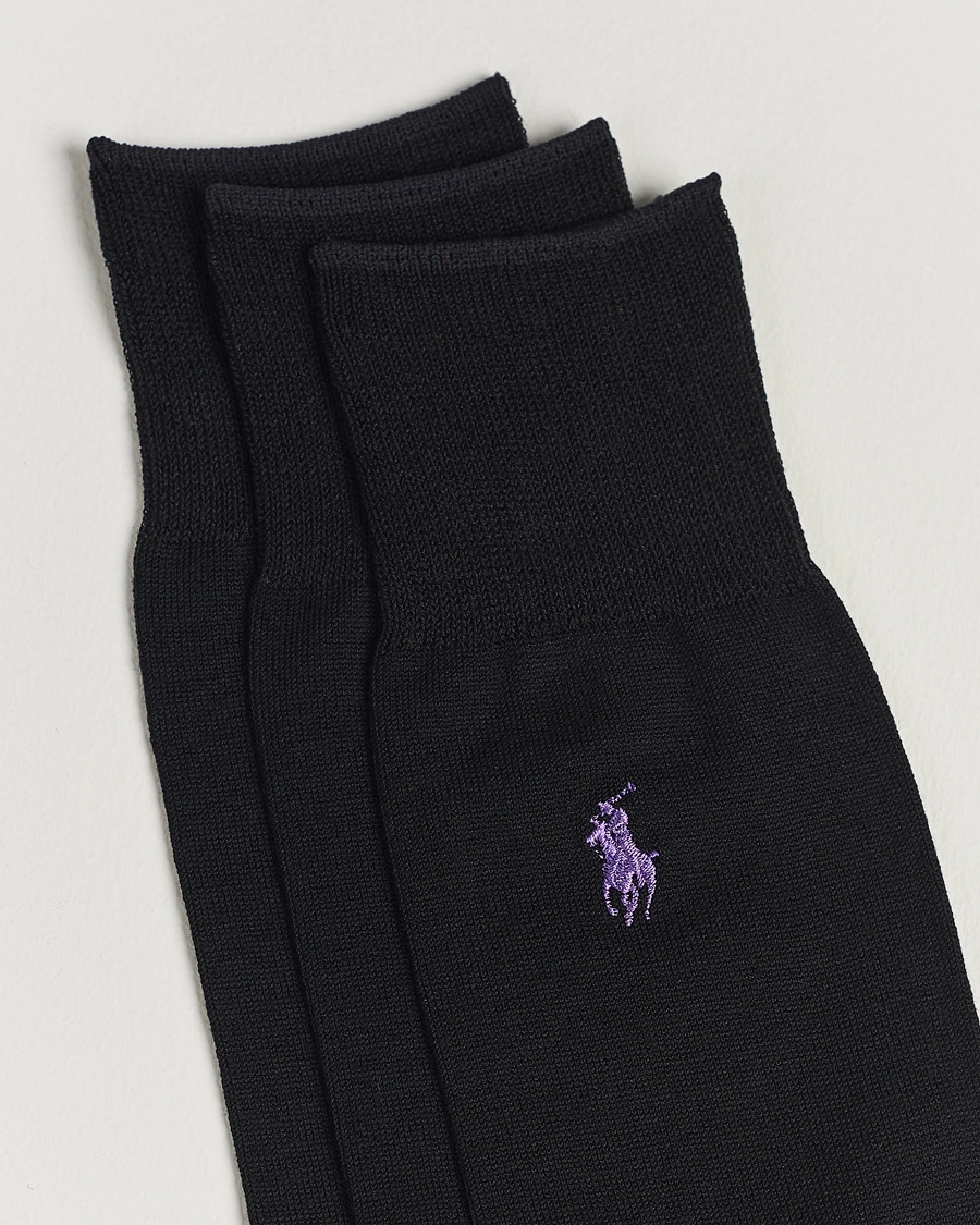 Herren |  | Polo Ralph Lauren | 3-Pack Mercerized Cotton Socks Black