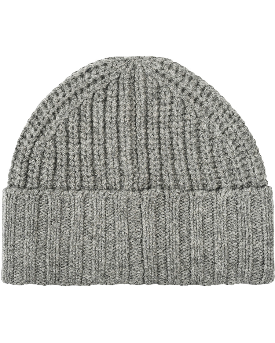 Herren | Polo Ralph Lauren Chunky Rib Bear Beanie Classic Grey Heather | Polo Ralph Lauren | Chunky Rib Bear Beanie Classic Grey Heather