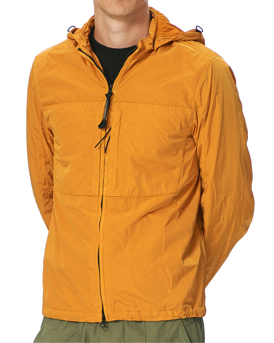 Herren | Jacken | C.P. Company | Chrome Garment Dyed Nylon Hooded Overshirt Orange
