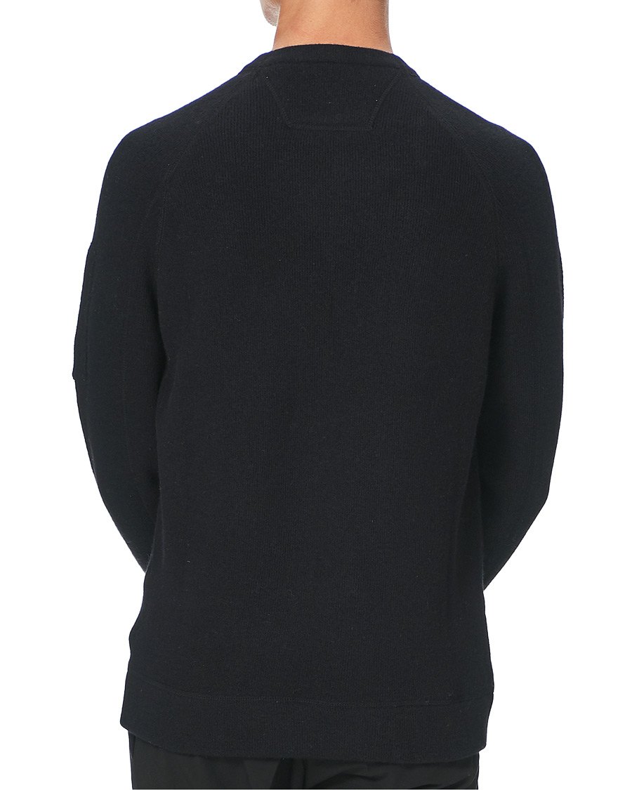 Herren | Pullover | C.P. Company | Double Knit Lambswool Lens Crew Neck Black