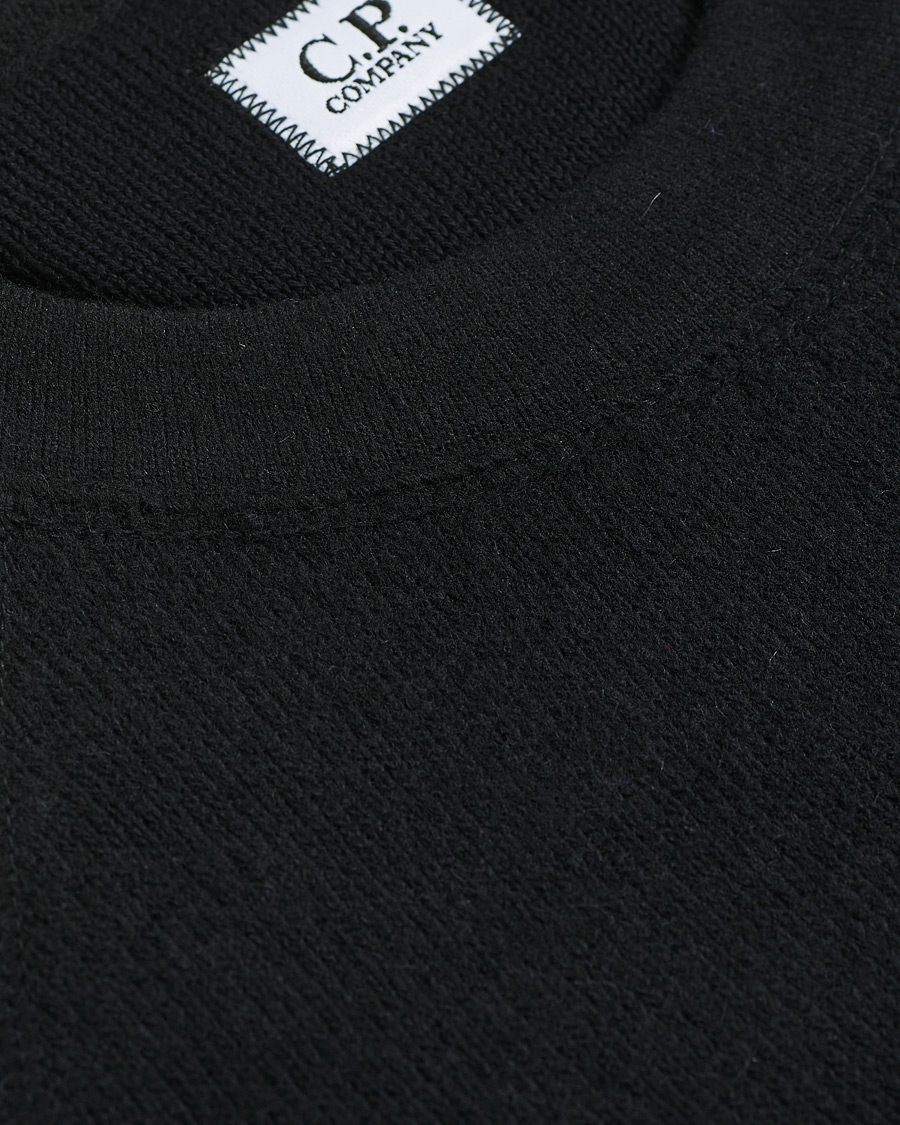 Herren | Pullover | C.P. Company | Double Knit Lambswool Lens Crew Neck Black