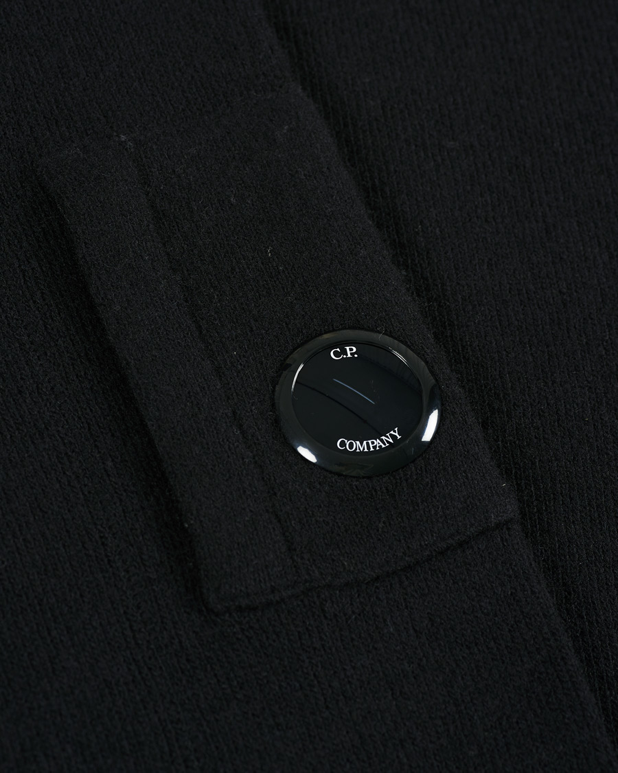 Herren | Pullover | C.P. Company | Double Knit Lambswool Lens Crew Neck Black