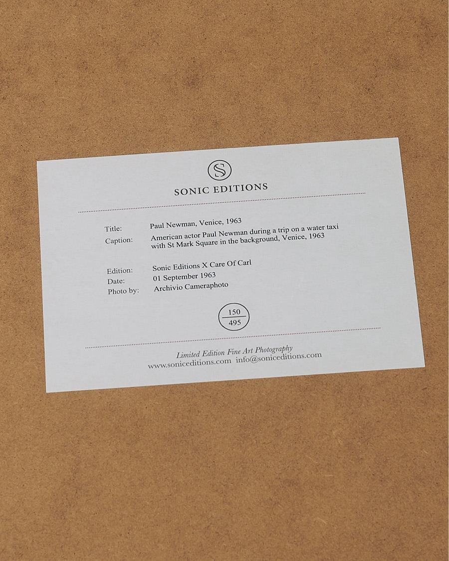 Herren | | Sonic Editions | Framed Paul Newman Venice 1963