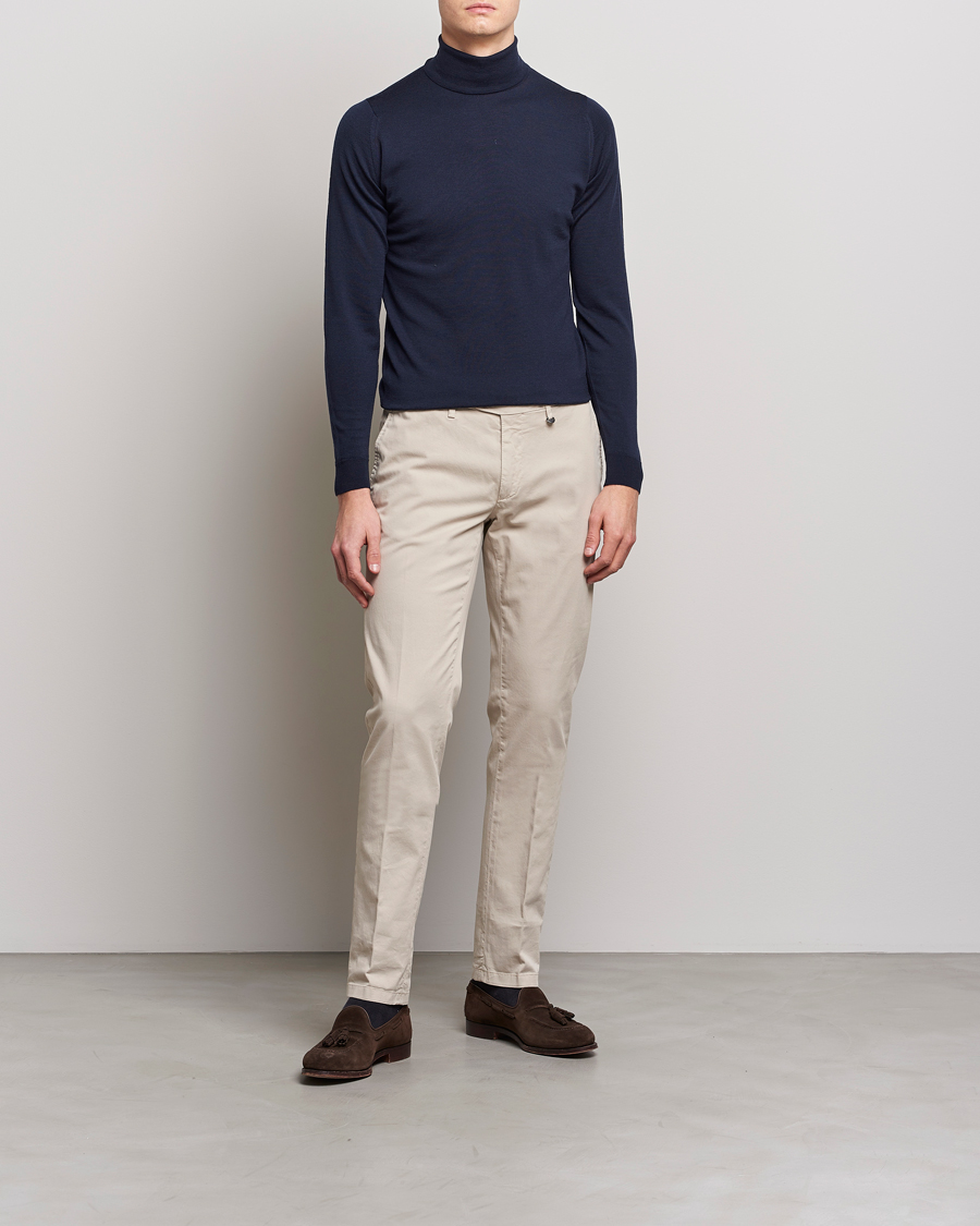 Herren | Pullover | John Smedley | Cherwell Extra Fine Merino Rollneck Midnight