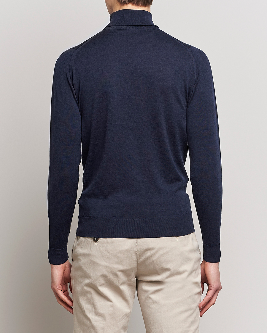 Herren | Pullover | John Smedley | Cherwell Extra Fine Merino Rollneck Midnight