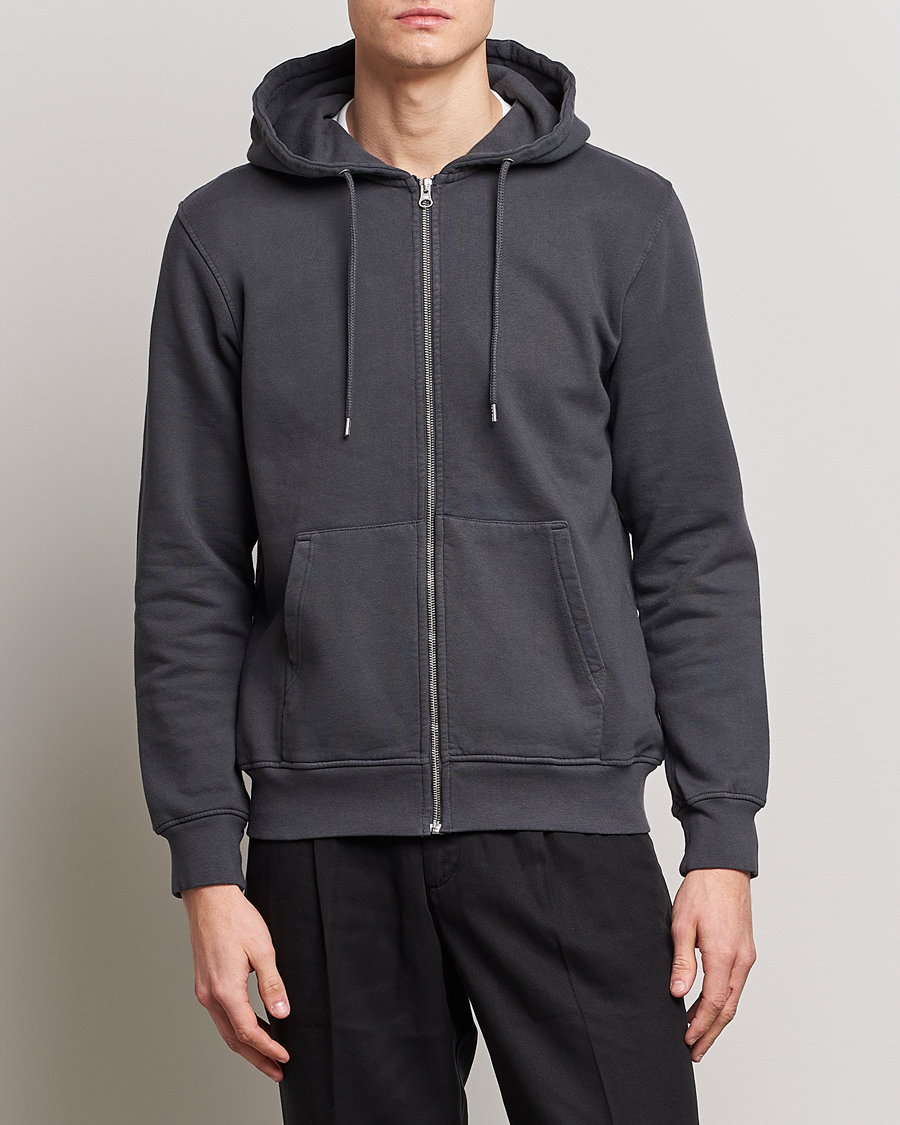 Herren | Kapuzenpullover | Colorful Standard | Classic Organic Full Zip Hood Lava Grey