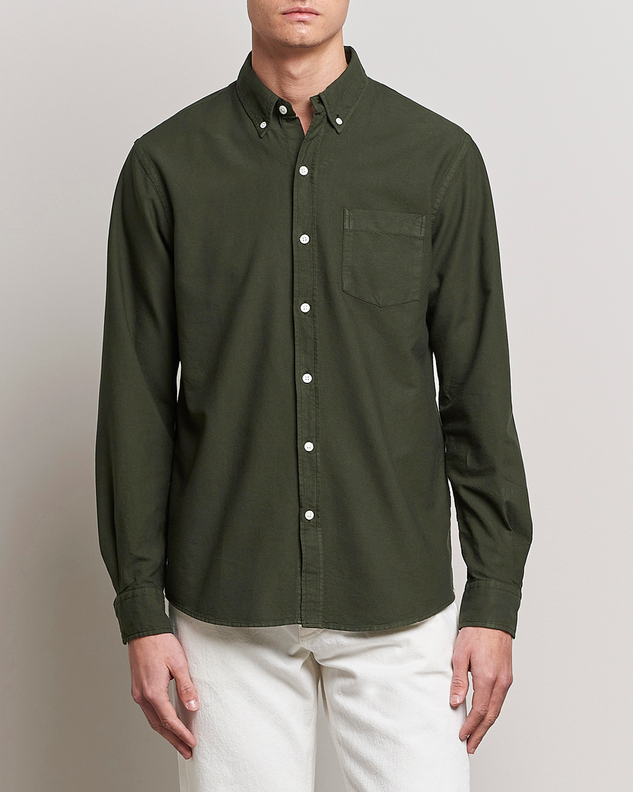 Herren | Oxfordhemden | Colorful Standard | Classic Organic Oxford Button Down Shirt Hunter Green