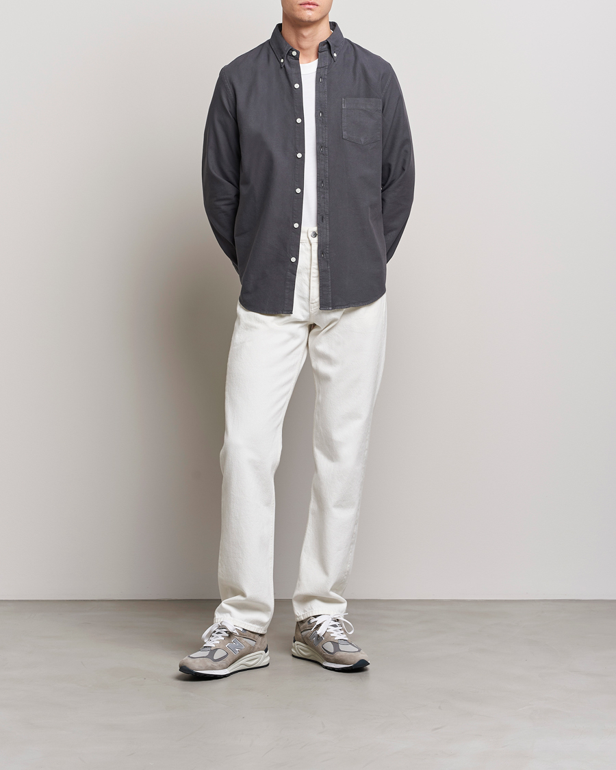 Herren | Hemden | Colorful Standard | Classic Organic Oxford Button Down Shirt Lava Grey