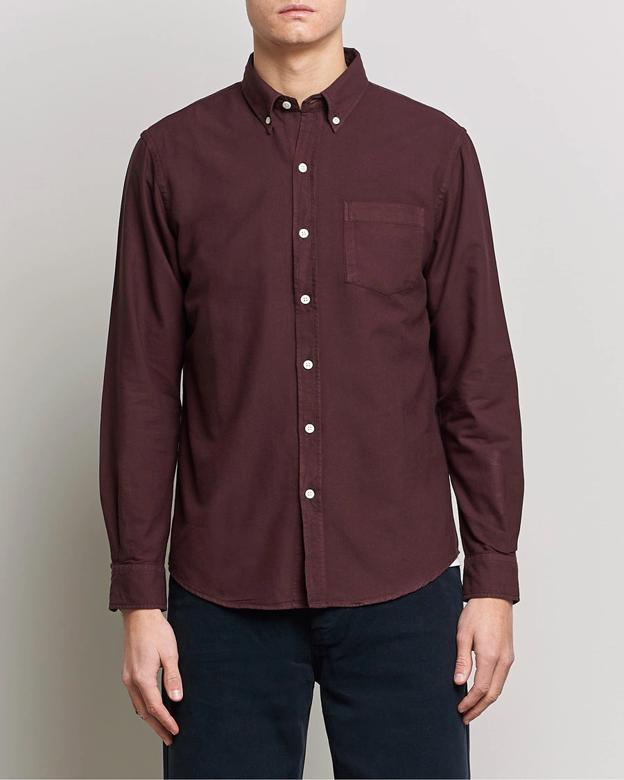 Herren |  | Colorful Standard | Classic Organic Oxford Button Down Shirt Oxblood Red