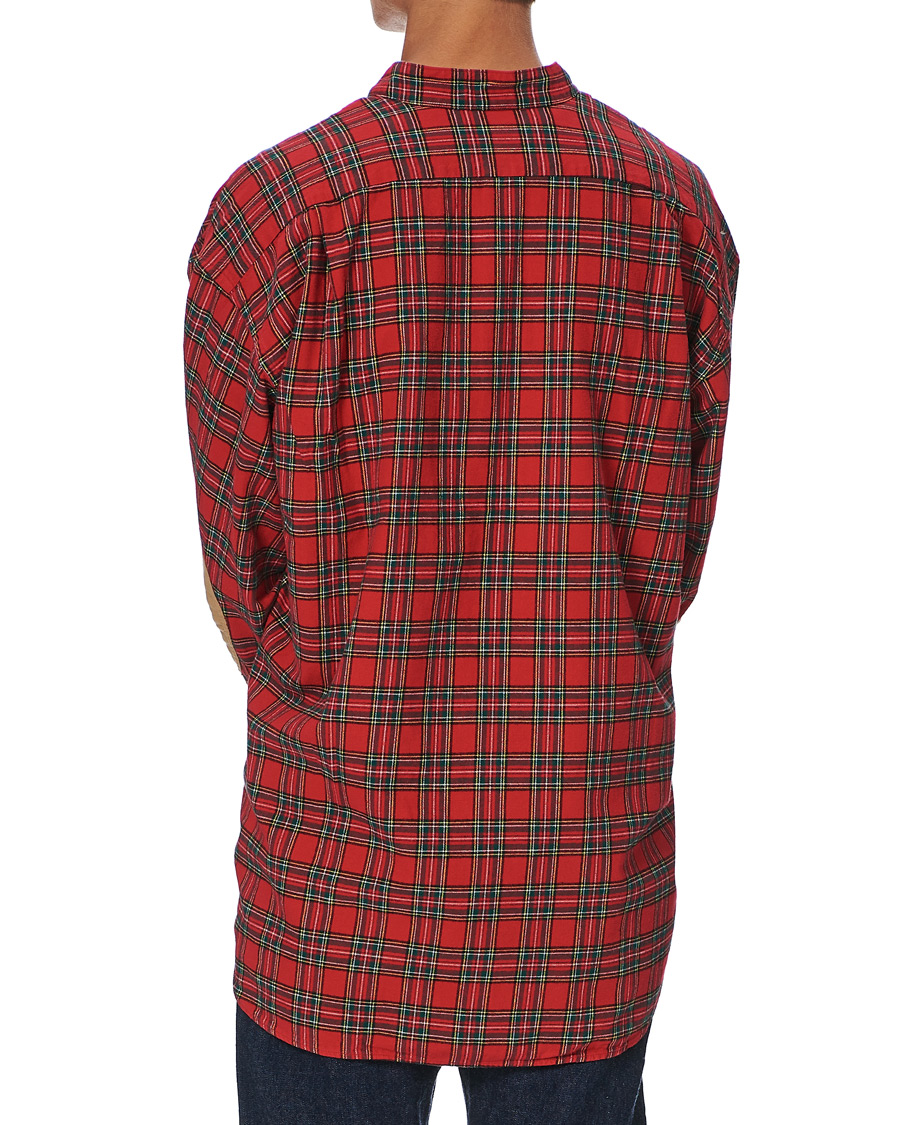 Herren | Hemden | orSlow | Loose Fit Stand Collar Shirt Red Check