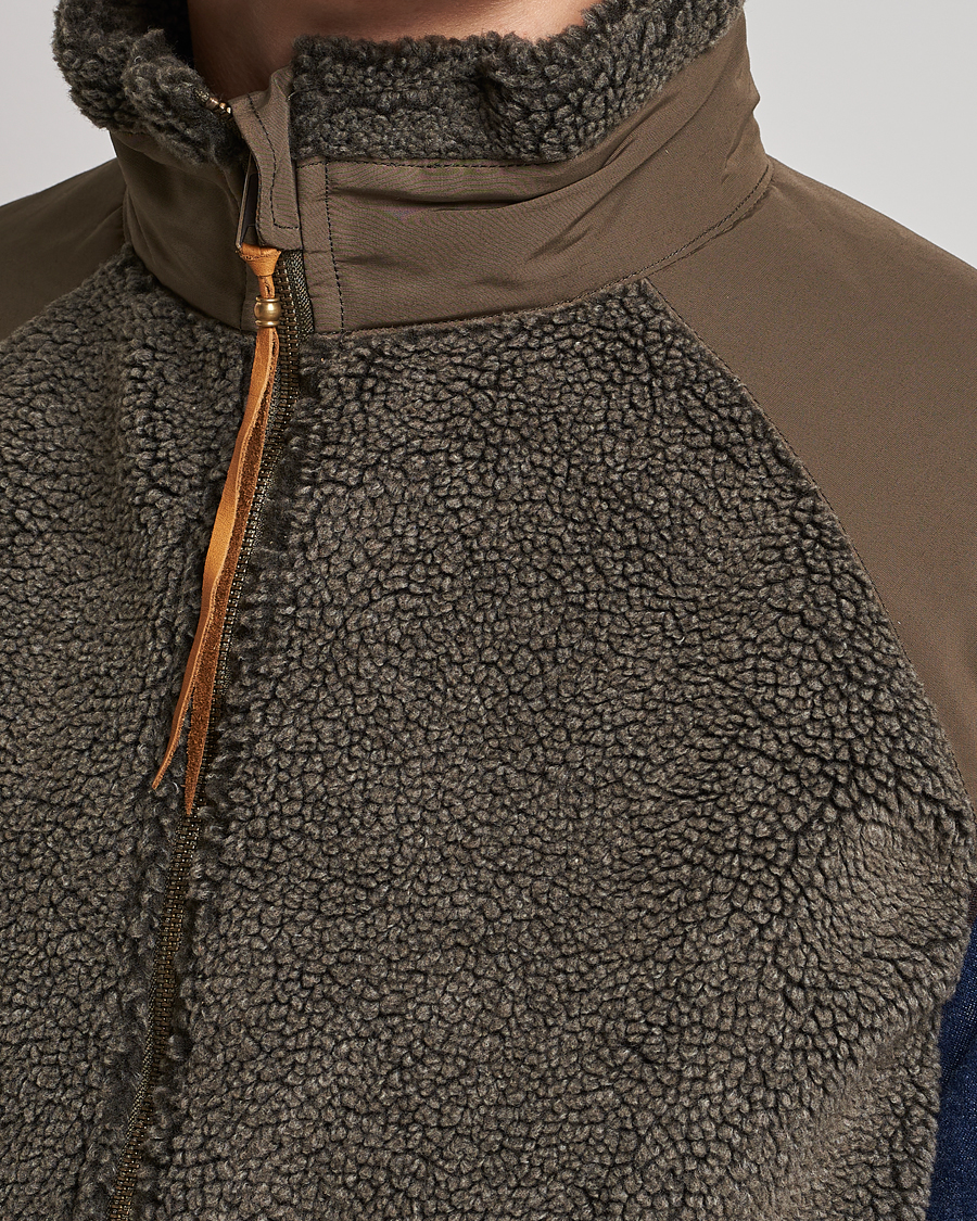 Herren | Jacken | orSlow | Boa Fleece Vest Army Green
