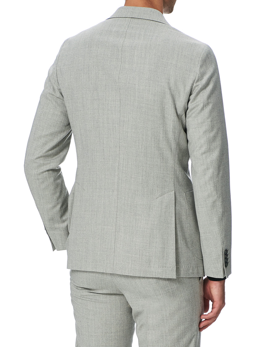 Herren | Anzüge | Oscar Jacobson | Egel Wool/Silk Patch Pocket Suit Light Grey