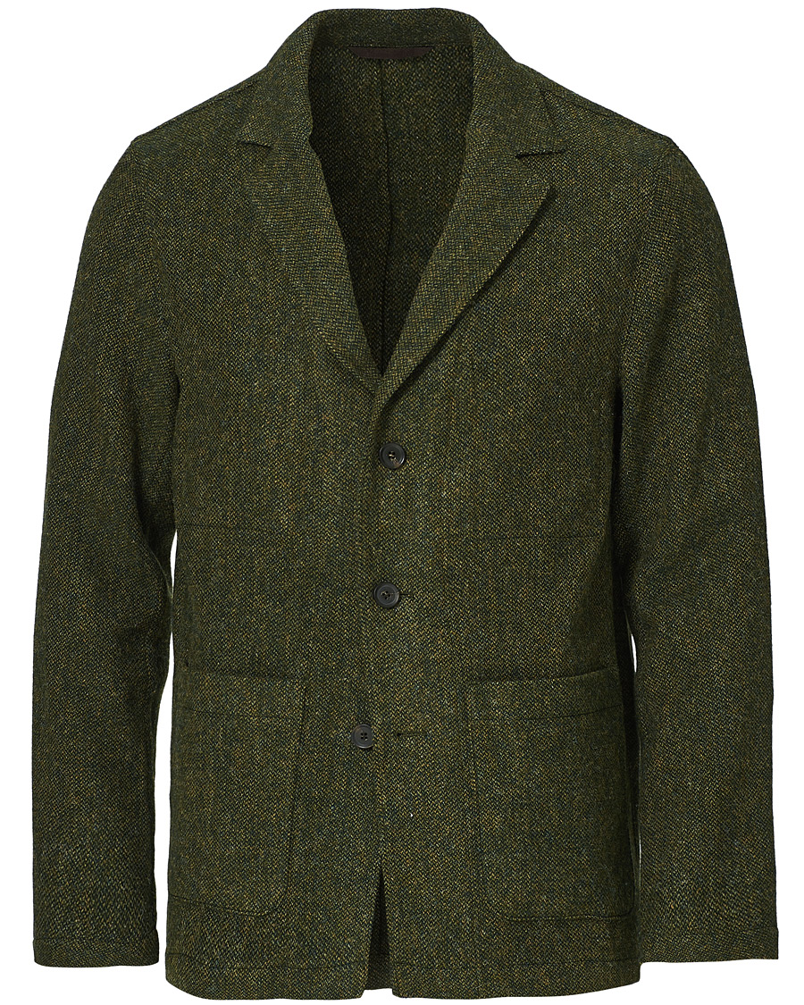 Herren | Jacken | Oscar Jacobson | Hector Moon Wool/Cotton Shirt Jacket Green