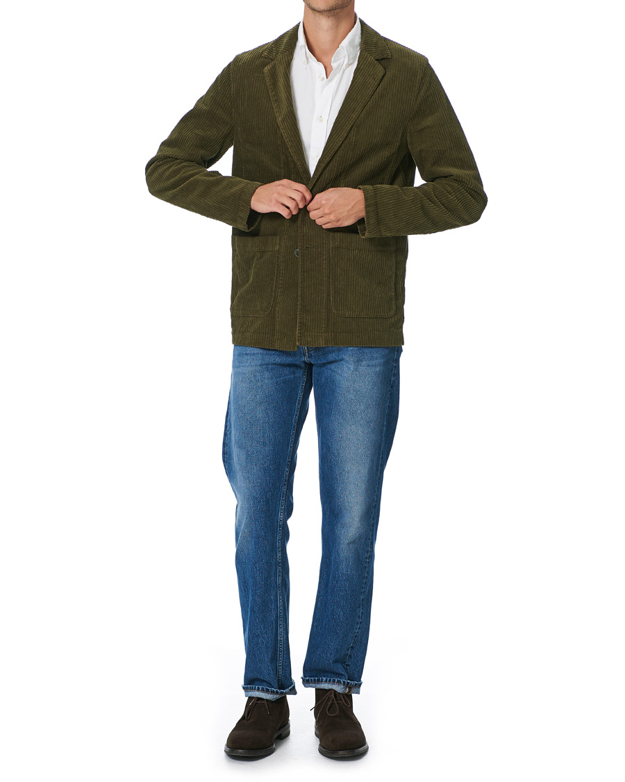 Herren | Jacken | Oscar Jacobson | Hector Cord Shirt Jacket Olive
