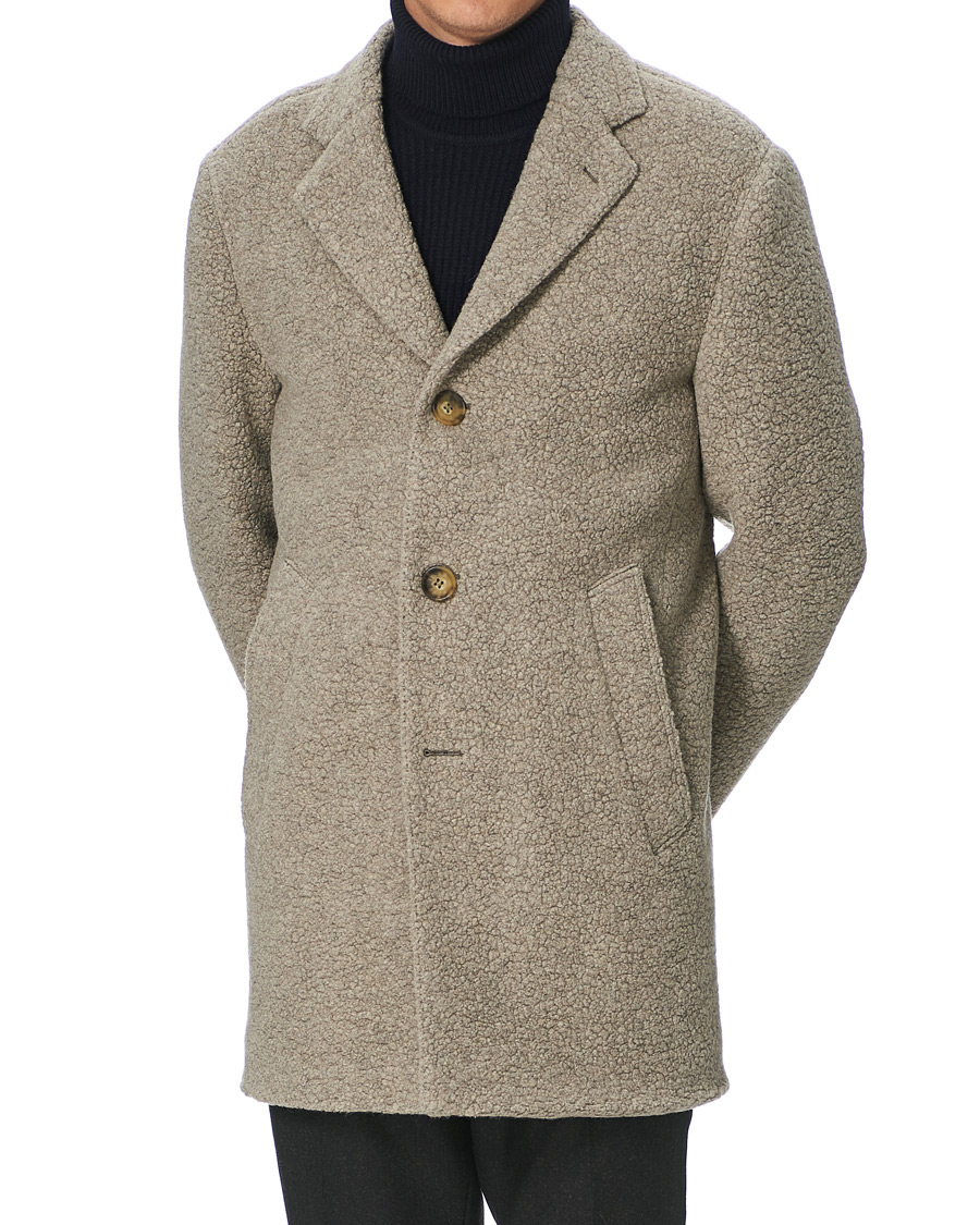 Herren | Jacken | Oscar Jacobson | Storvik Wool Terry Coat Creme