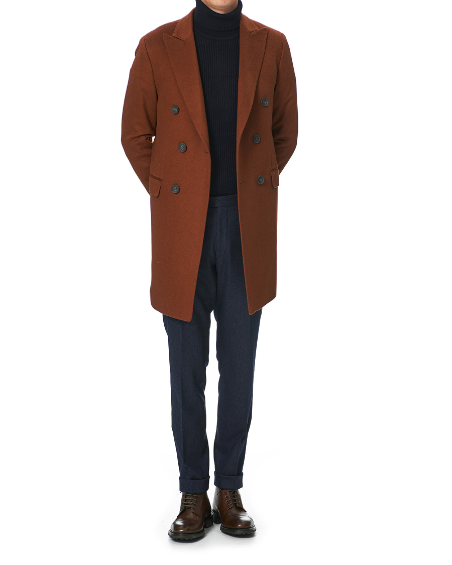 Herren | Jacken | Oscar Jacobson | Sebastian Double Breasted Cashmere Coat Camel