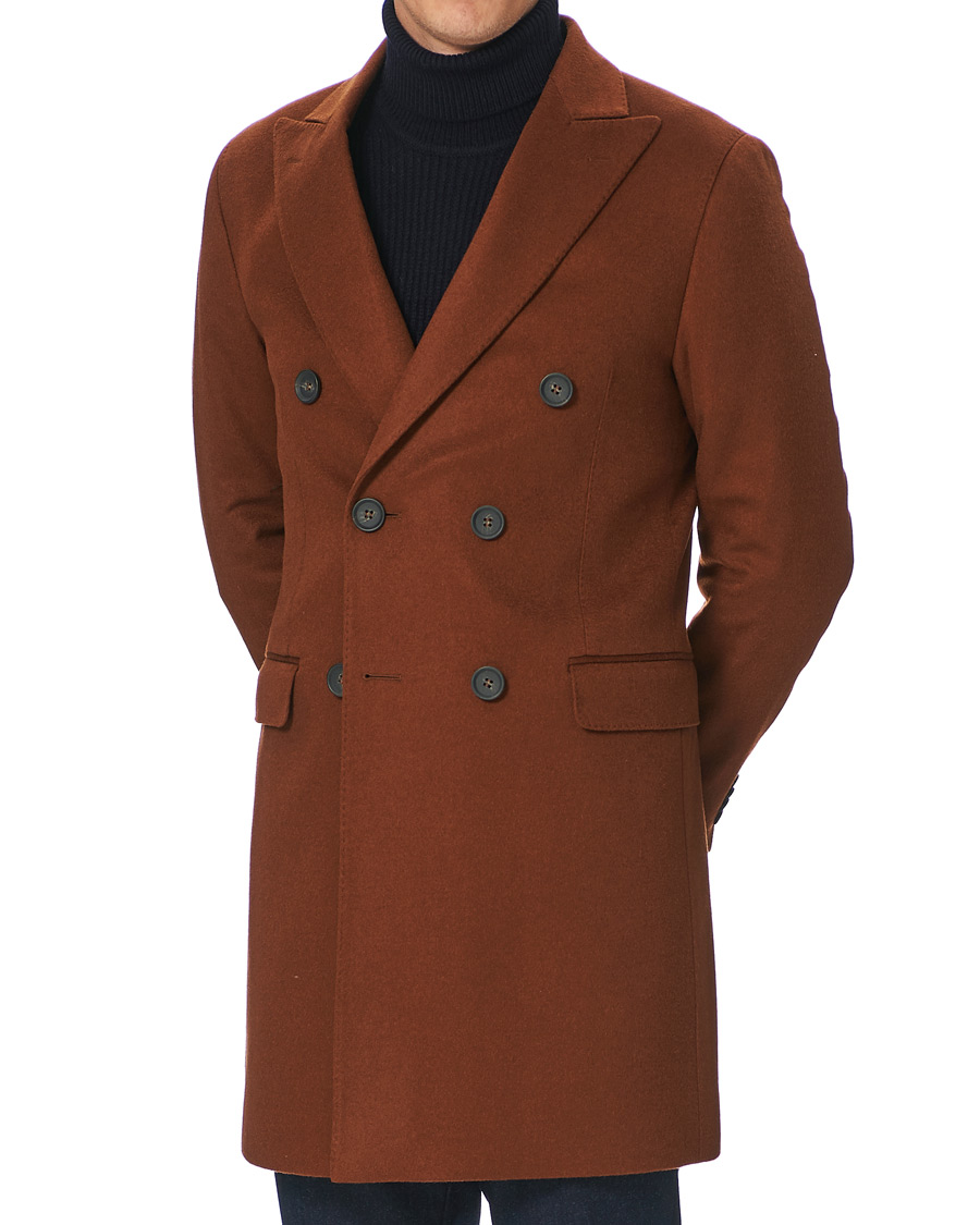 Herren | Jacken | Oscar Jacobson | Sebastian Double Breasted Cashmere Coat Camel