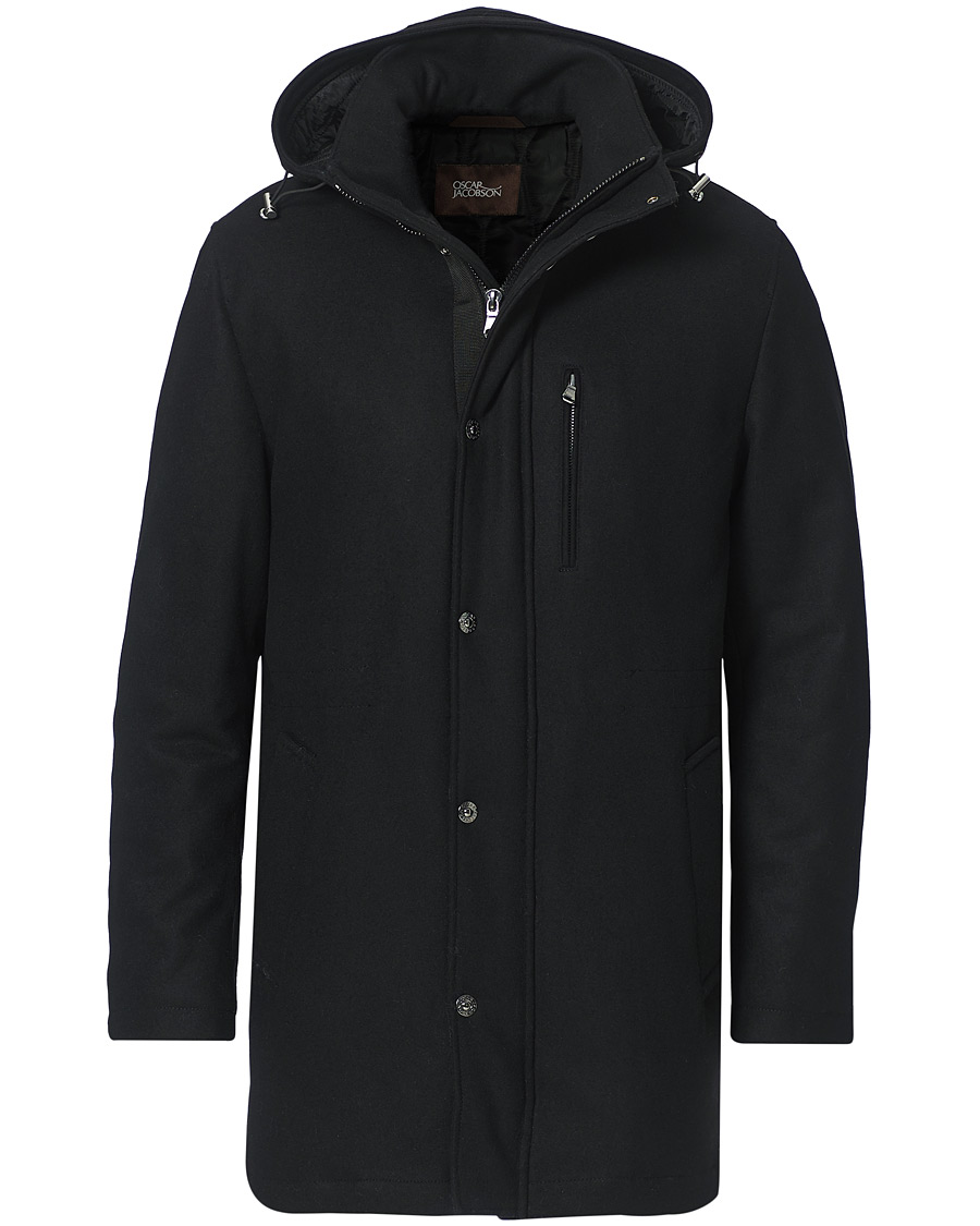 Herren | Jacken | Oscar Jacobson | Dammond Padded Wool Parka Black