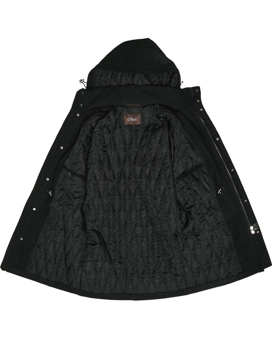 Herren | Jacken | Oscar Jacobson | Dammond Padded Wool Parka Black