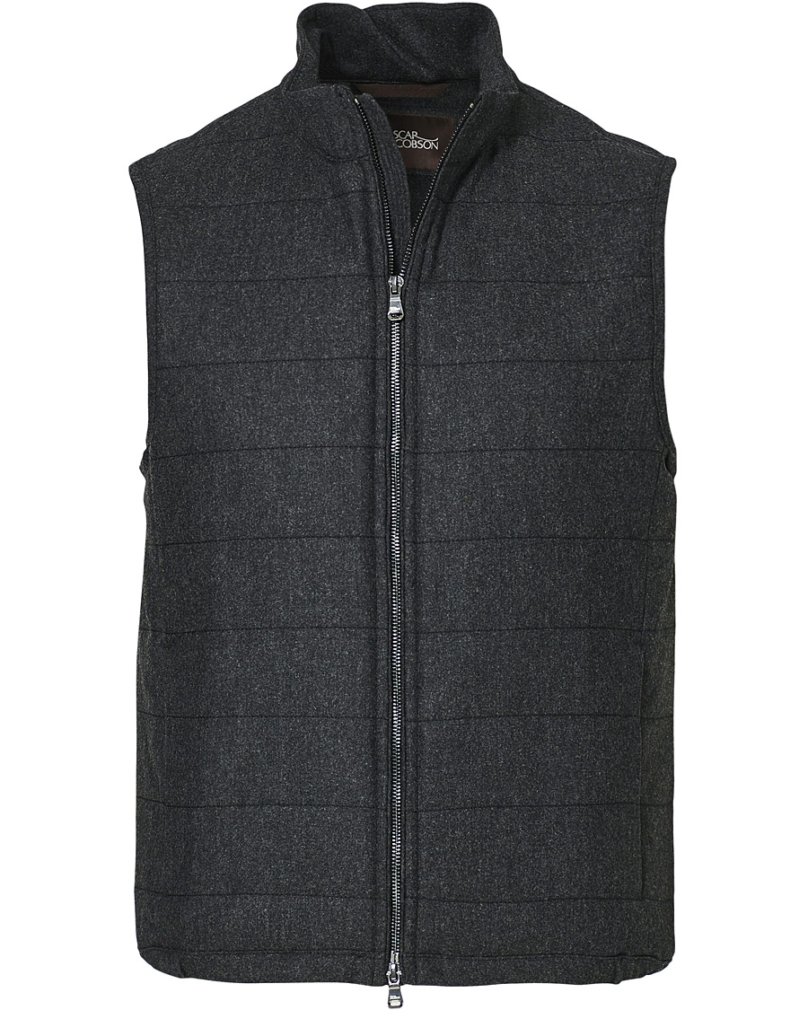 Herren | Jacken | Oscar Jacobson | Liner EVO Flannel Waistcoat Charcoal