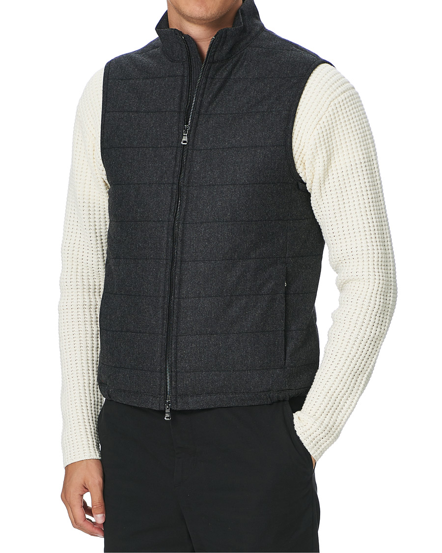 Herren | Jacken | Oscar Jacobson | Liner EVO Flannel Waistcoat Charcoal
