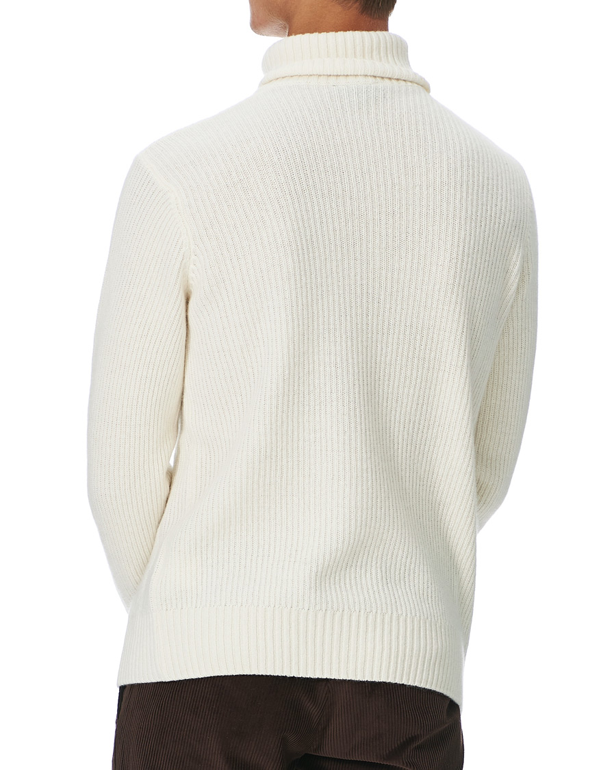 Herren | Pullover | Oscar Jacobson | Samir Wool/Cashmere Cable Rollneck Creme
