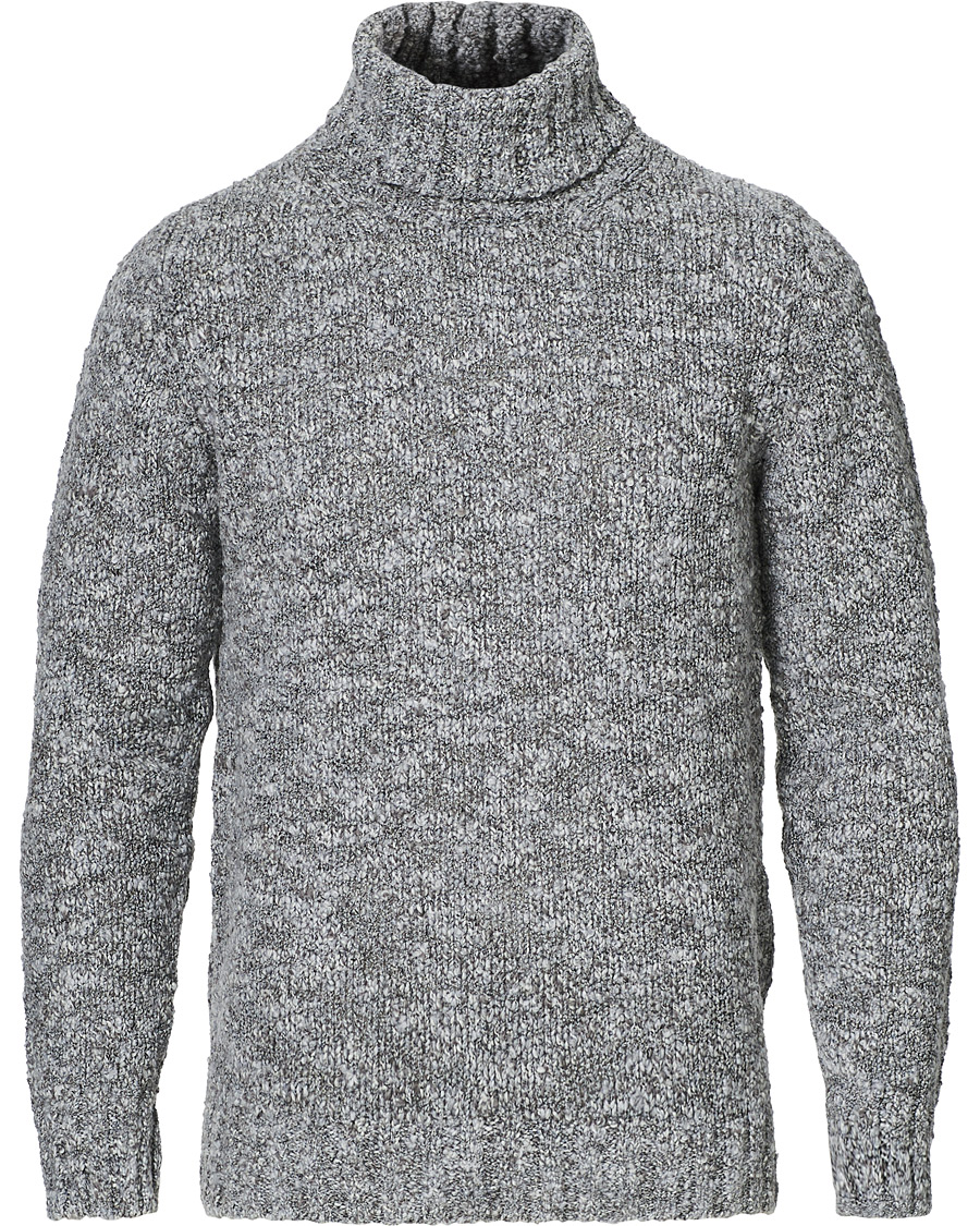 Herren | Pullover | Oscar Jacobson | Kristopher Heavy Knitted Rollneck Grey