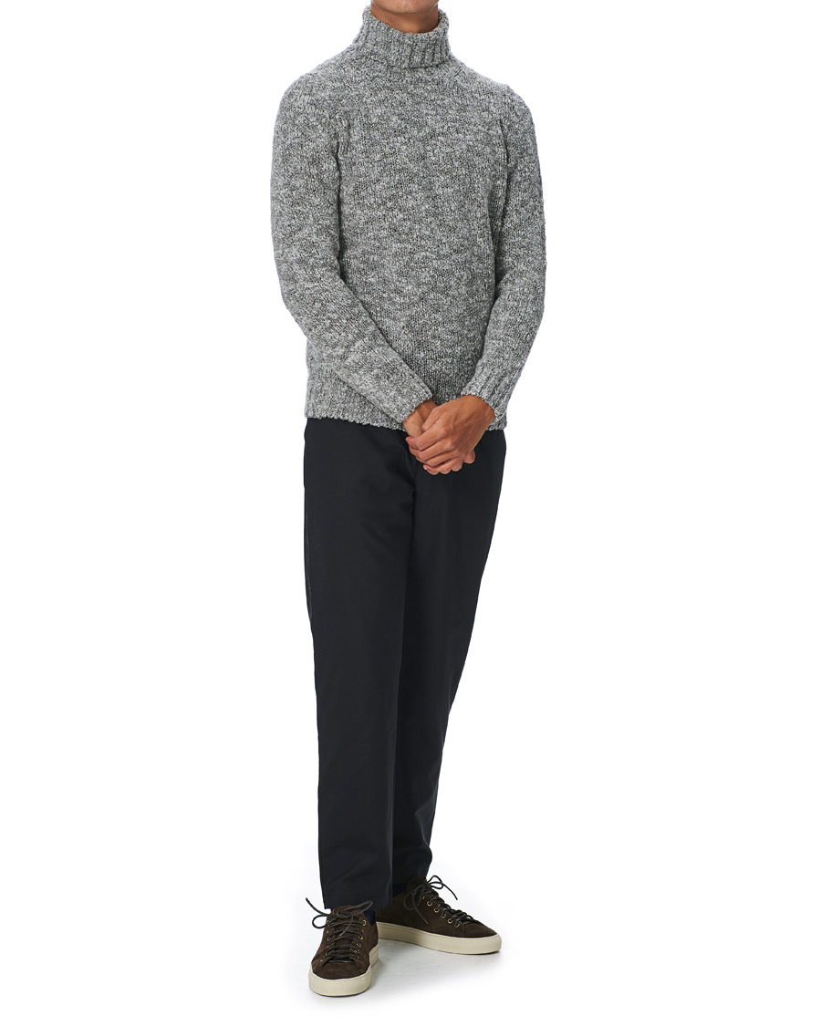 Herren | Pullover | Oscar Jacobson | Kristopher Heavy Knitted Rollneck Grey