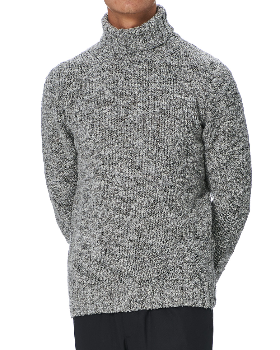 Herren | Pullover | Oscar Jacobson | Kristopher Heavy Knitted Rollneck Grey