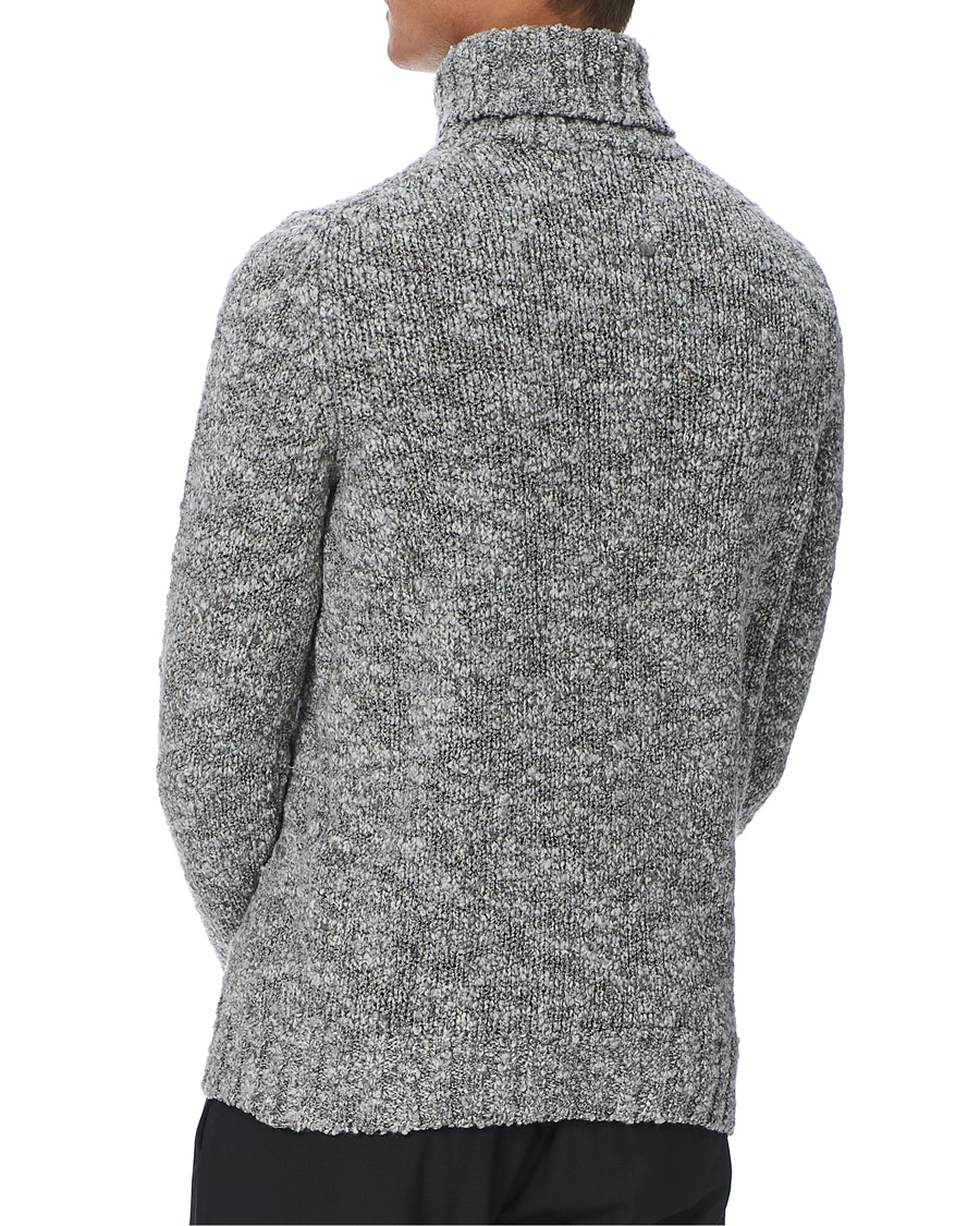 Herren | Pullover | Oscar Jacobson | Kristopher Heavy Knitted Rollneck Grey