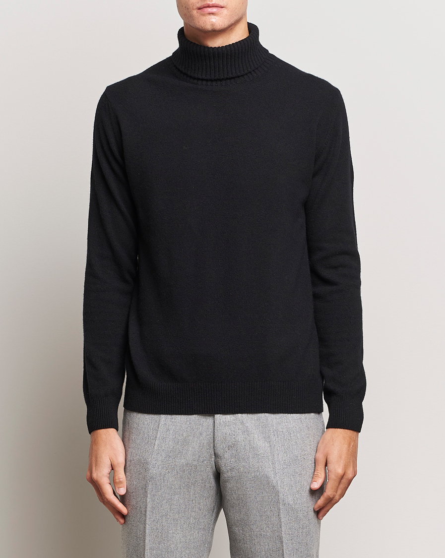 Herren | Pullover | Oscar Jacobson | Salim Wool/Cashmere Rollneck Black