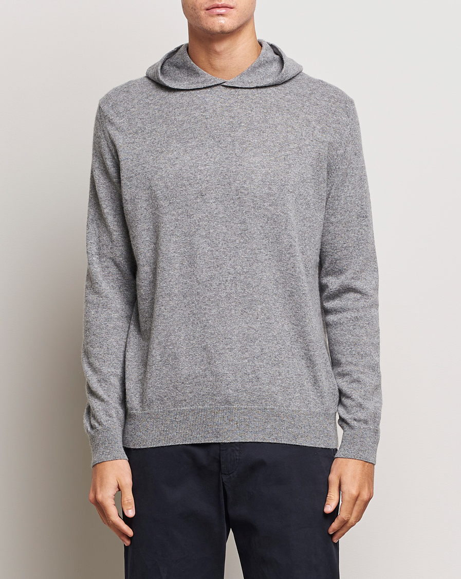 Herren |  | Oscar Jacobson | Pascal Wool/Cashmere Hoodie Light Grey