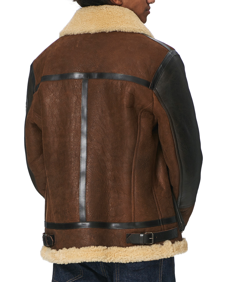Herren | Jacken | Belstaff | Astell Sherling Leather Jacket Brown/Natural