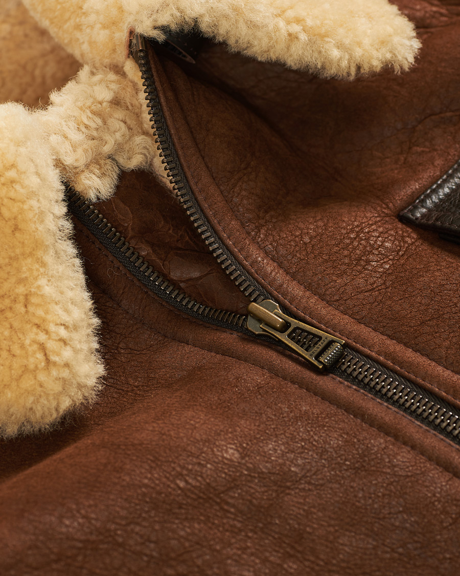 Herren | Jacken | Belstaff | Astell Sherling Leather Jacket Brown/Natural