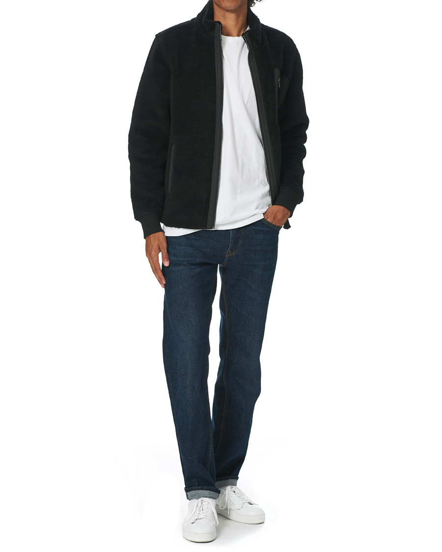 Herren | Pullover | Belstaff | Herne Full Zip Pile Fleece Black