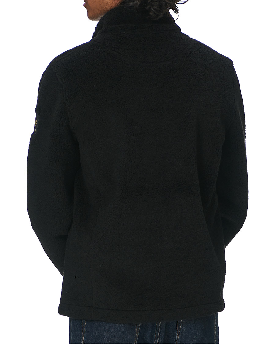 Herren | Pullover | Belstaff | Herne Full Zip Pile Fleece Black