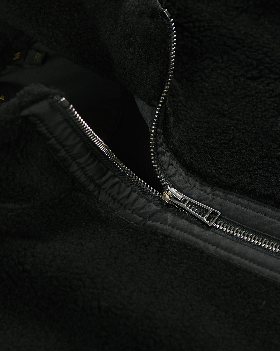Herren | Pullover | Belstaff | Herne Full Zip Pile Fleece Black