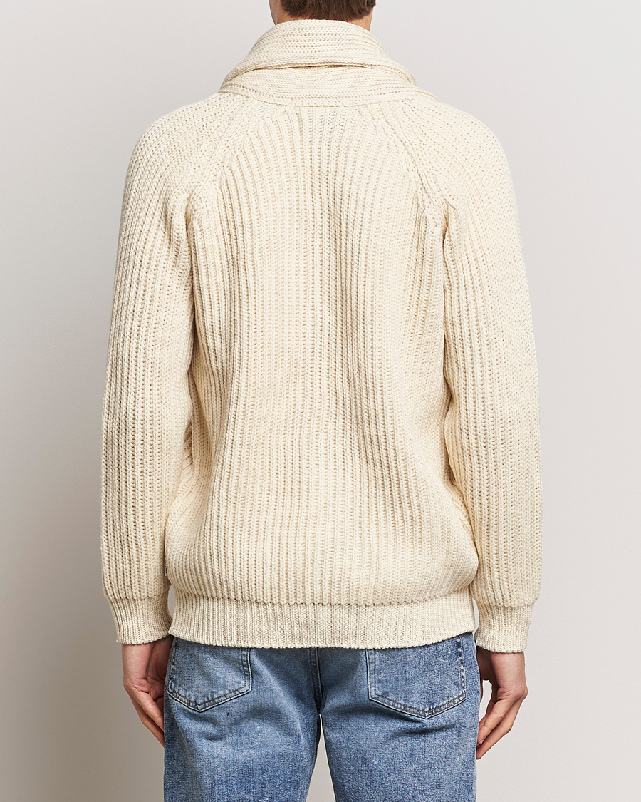 Herren | Pullover | Peregrine | Wilkinson Ribbed Wool Cardigan Ecru